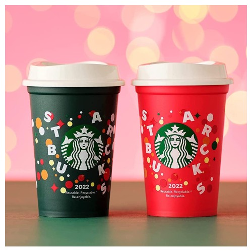 Starbucks Origami Personal Drip Coffee Holiday Season Blend and Cup (1 Pack) - comes in red or green