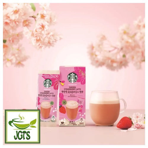 Starbucks Premium Mix Sakura Strawberry Latte - Taste of Cherry Blossoms and Strawberries