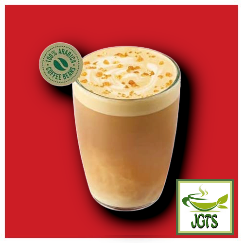 Starbucks Premium Mix Toffee Nut Latte - Toffee nut latte in glass