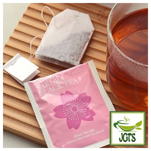 Tea Boutique Sweet Sakura Tea (Black leaf with Cherry Blossom) - one individual sakura teabag