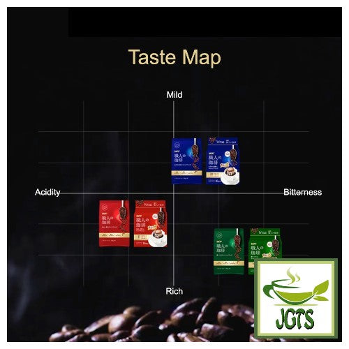 (UCC) Craftsman's Special Deep Rich Blend Ground Coffee 16 Pack- Taste map English